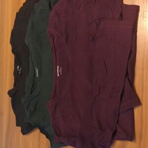 Crew Neck Long Sleeve Tees (Set of 3)